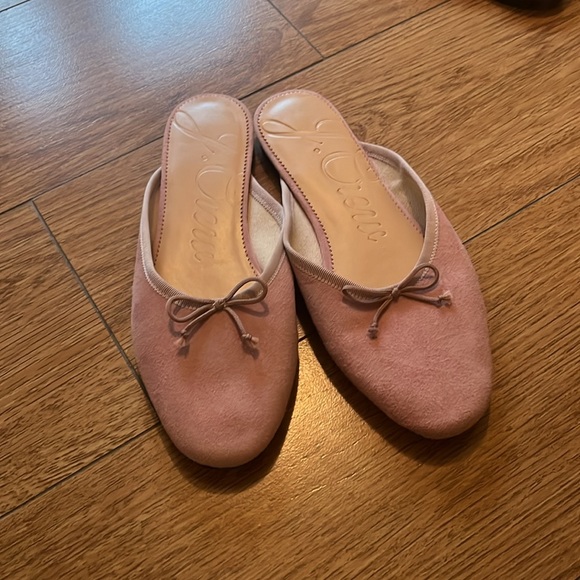 J. Crew Zoe Ballet Mules suede light pink - Picture 2 of 6